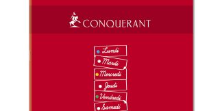 CAHIER DE TEXTE 17X22 124P CONQUERANT