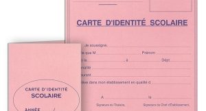 CARTE D'IDENTITE SCOLAIRE