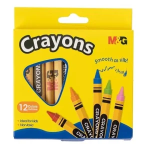 CRAYON DE COULEUR CIRE 12 COUL M&G
