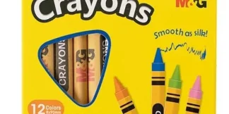 CRAYON DE COULEUR CIRE 12 COUL M&G