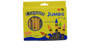 CRAYON DE COULEUR CIRE JUMBO 12 COUL M&G