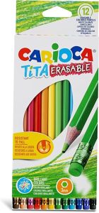 CRAYON DE COULEUR EFFACABLE CARIOCA 12 COUL