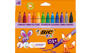 FEUTRE BIC KIDS JUMBO 12 COULEUR