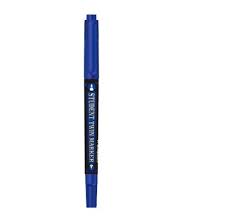 MARQUEUR PERMANENT DOUBLE POINTES BLEU M&G