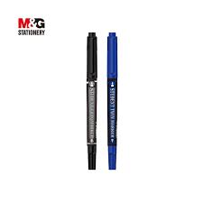 MARQUEUR PERMANENT DOUBLE POINTES NOIR M&G