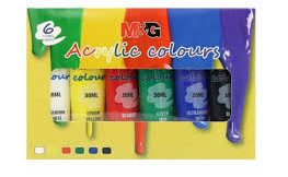 PEINTURE ACRYLIQUE 6 COUL 30ML