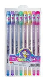 STYLO GEL 1MM M&G 8 PCS