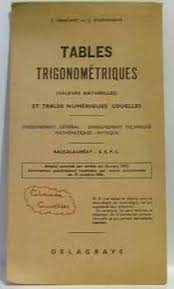 TABLE TRIGONOMETRIQUE RR